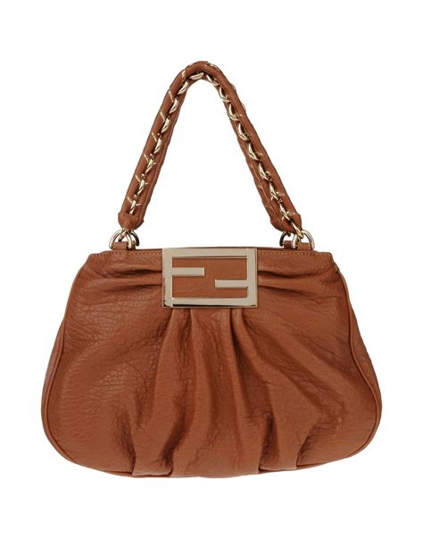 fendi tan leather bag|fendi leather tote bag.